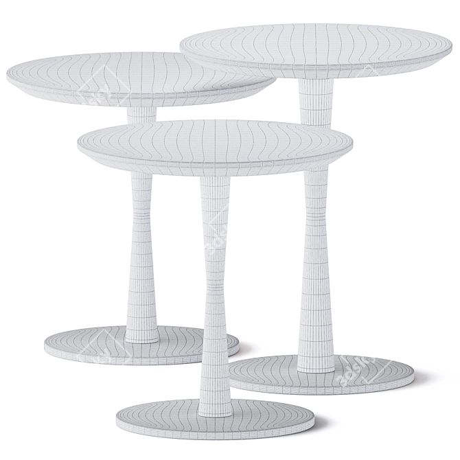 Poliform Flute Tables: Modern Elegance 3D model image 2