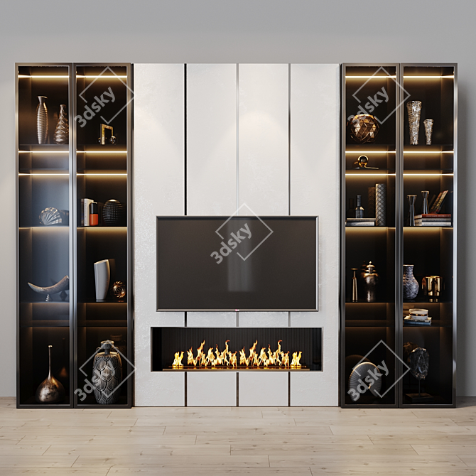 Modern 171 TV Set: Superior Dimensions 3D model image 1