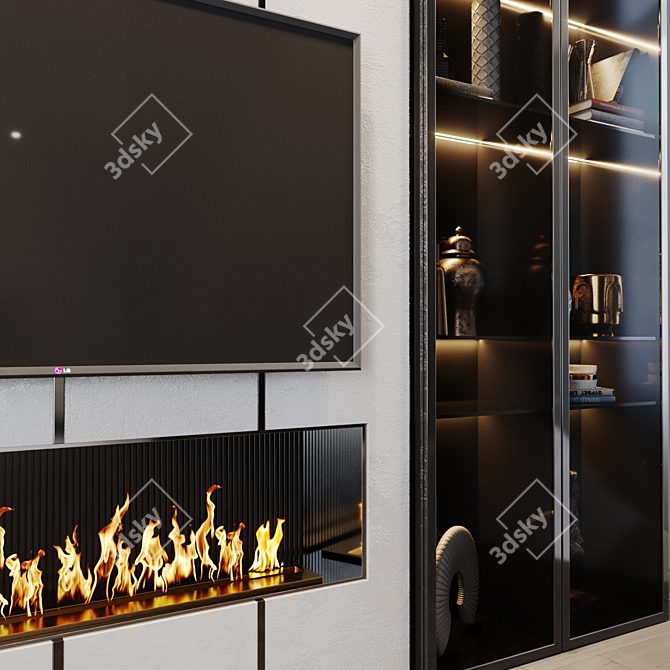 Modern 171 TV Set: Superior Dimensions 3D model image 4