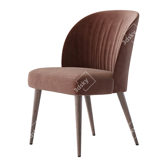 Elegant Rose Chair 3D model image 3