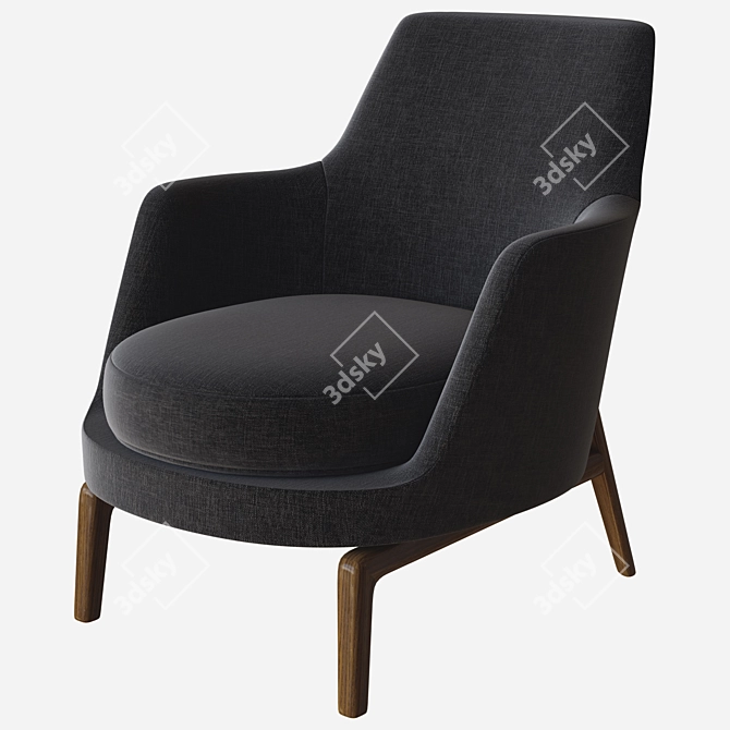 Leda Flexform Armchair: Timeless Elegance 3D model image 3