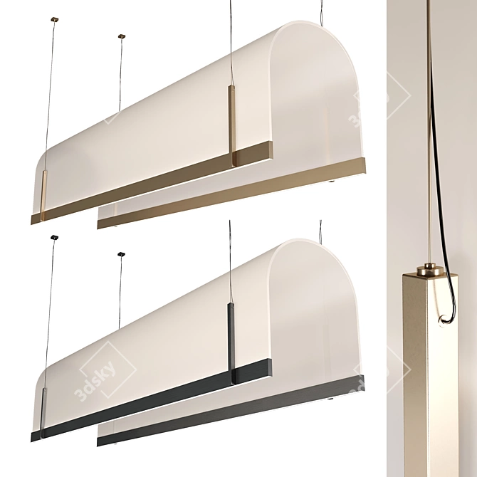 Elegant Pendant Light - Tunnel Illuminate 3D model image 1