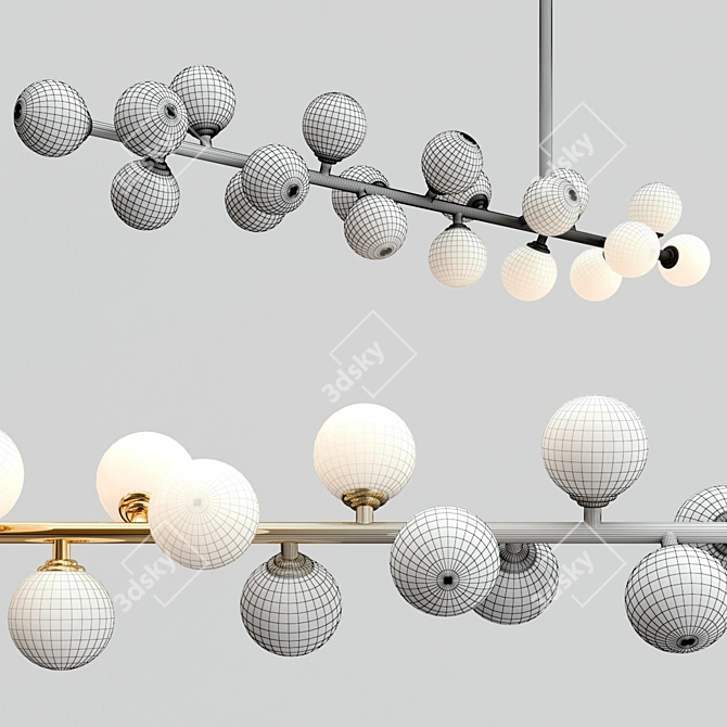 Elegant Mimosa Pendant Light 3D model image 2