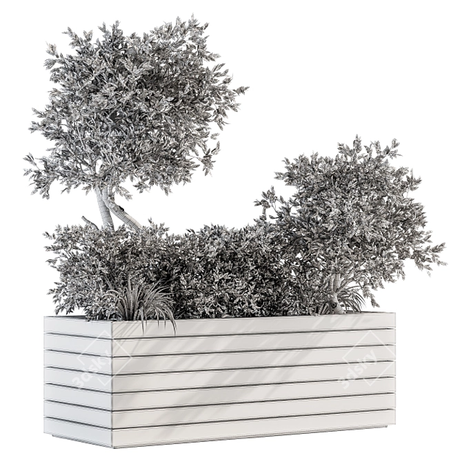 Nature's Haven Outdoor Plant Set 3D model image 5