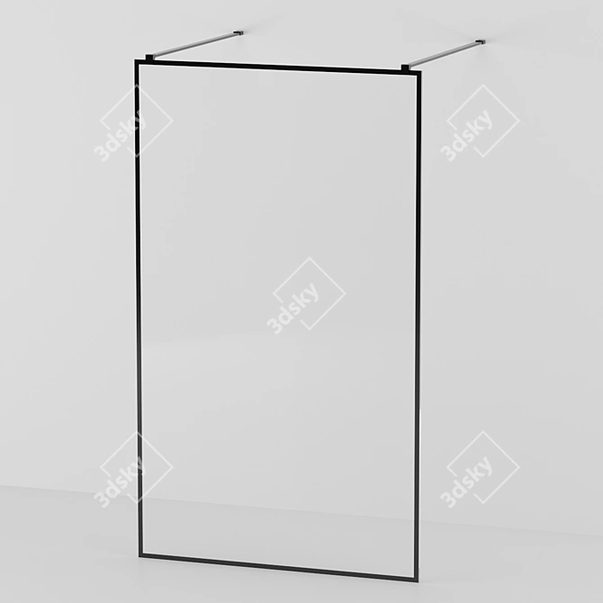 Sleek Modo Black Shower Enclosure 3D model image 1