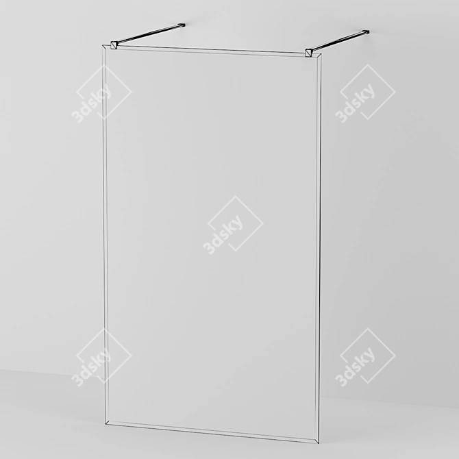 Sleek Modo Black Shower Enclosure 3D model image 2