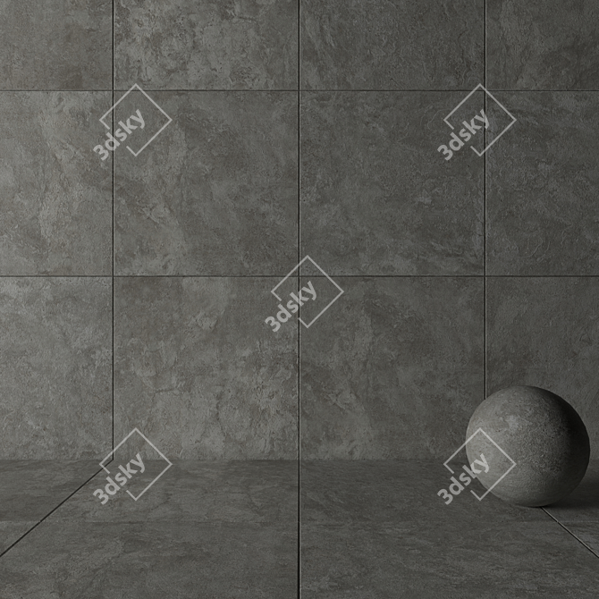 Flaviker Navona Gray Cross 120x120: Stylish Wall and Floor Tiles 3D model image 3