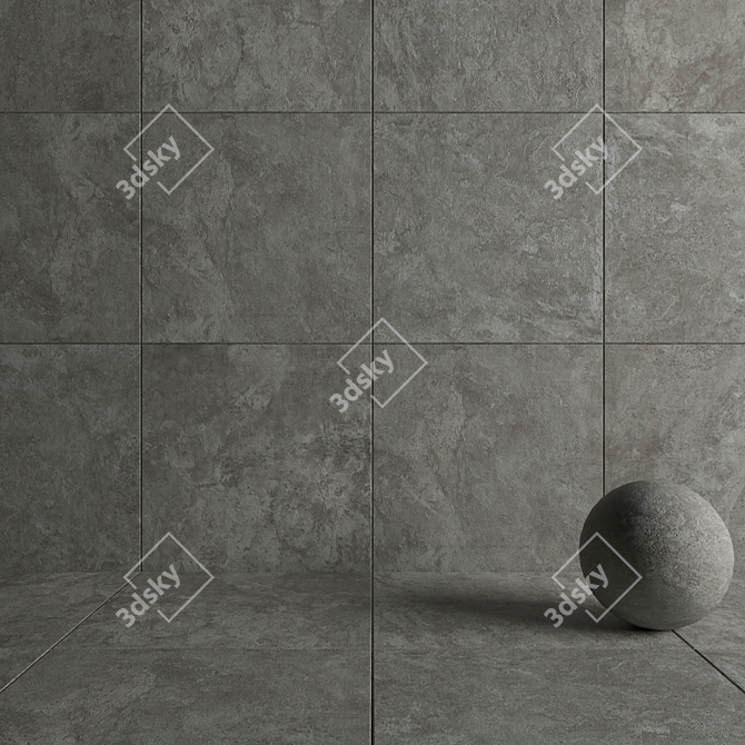 Flaviker Navona Gray Cross 120x120: Stylish Wall and Floor Tiles 3D model image 4