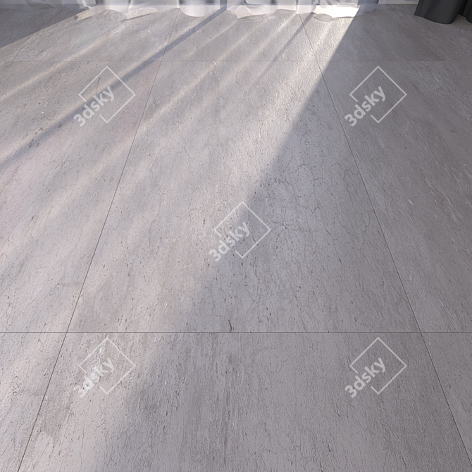 Hyper Gray Floor Tile: Modern 60x120 Design 3D model image 1
