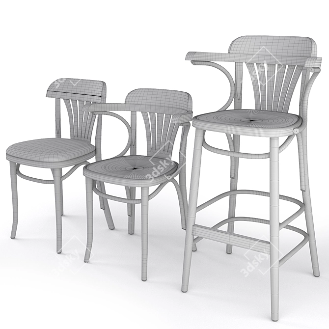 Fameg 165: Versatile Chair & Armchair & Barstool 3D model image 4