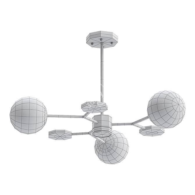 Elegant Meade Orb Lamp 3D model image 2