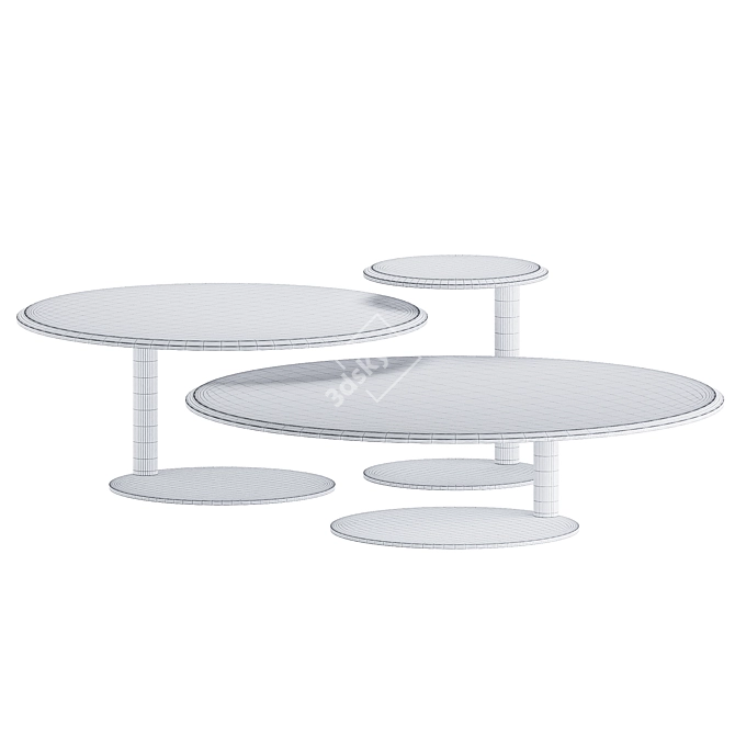 Elegant Oto Mini Coffee Table 3D model image 2