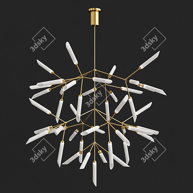 The Grandeur of Light: Spur Chandelier 3D model image 1