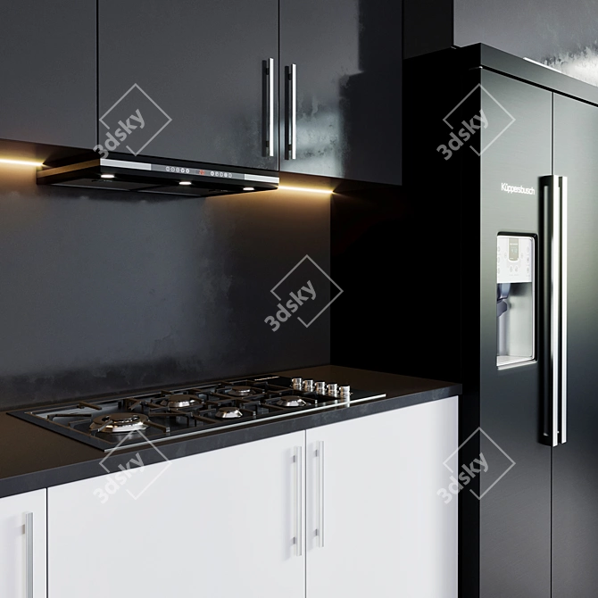 Sleek Kitchen 11: Stylish and Functional 3D model image 3