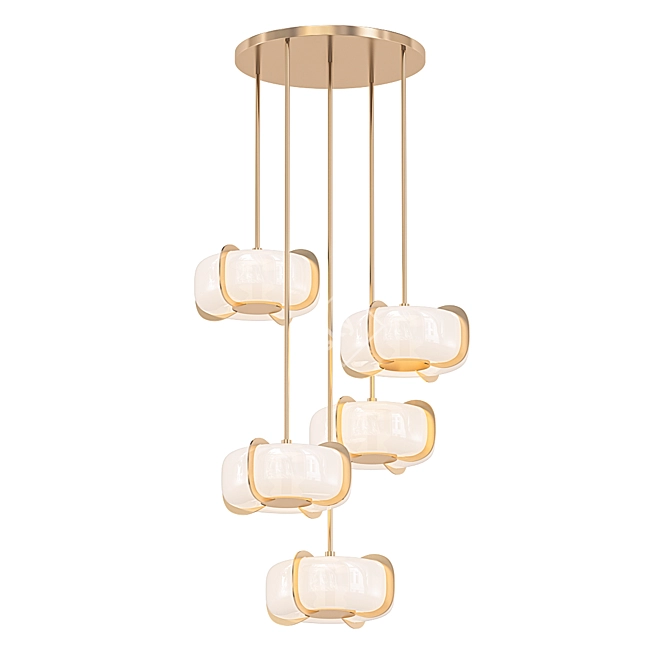 Modern Art Deco Chandelier 3D model image 1