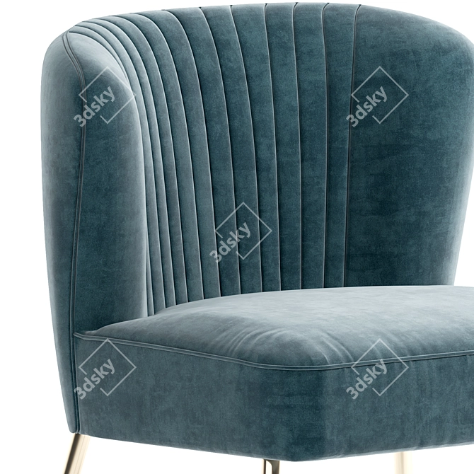 Elegant Nathalie Side Chair 3D model image 4