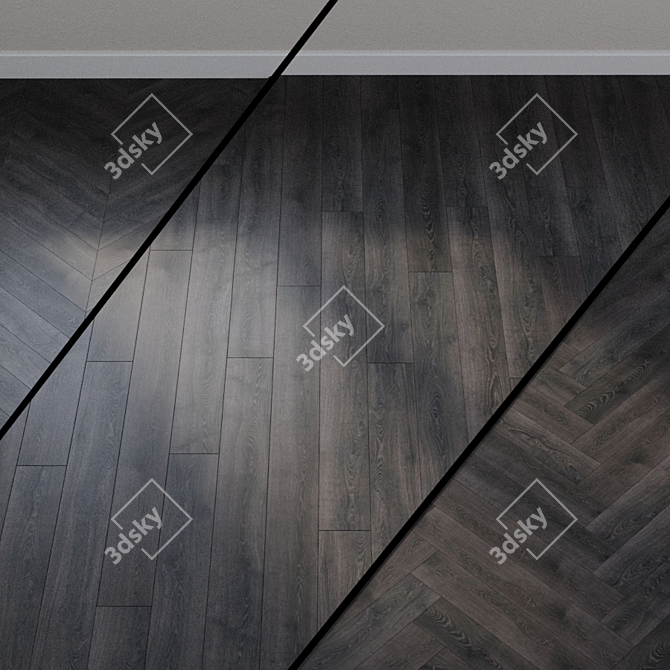 HARO Laminate Flooring: Gran Via 4V Oak Contour Black 3D model image 1