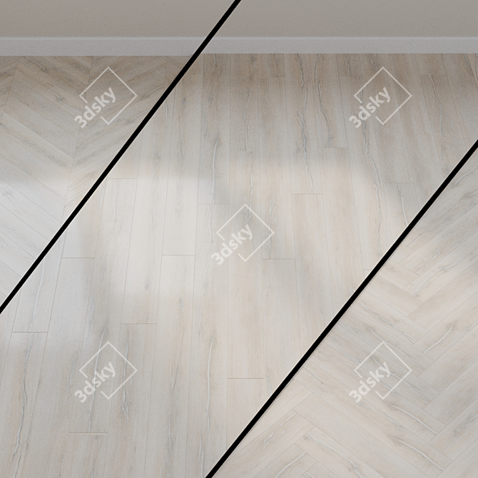 HARO TRITTY 90 Oak Scandinavia Laminate: Authentic & Easy Connect 3D model image 1