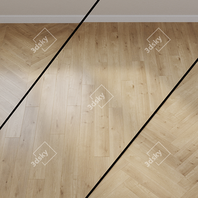 Haro Laminate Flooring TRITTY 90 1-Strip Oak Melina Puro 3D model image 1