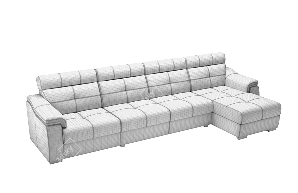 Versatile Modular Boston Sofa 3D model image 2