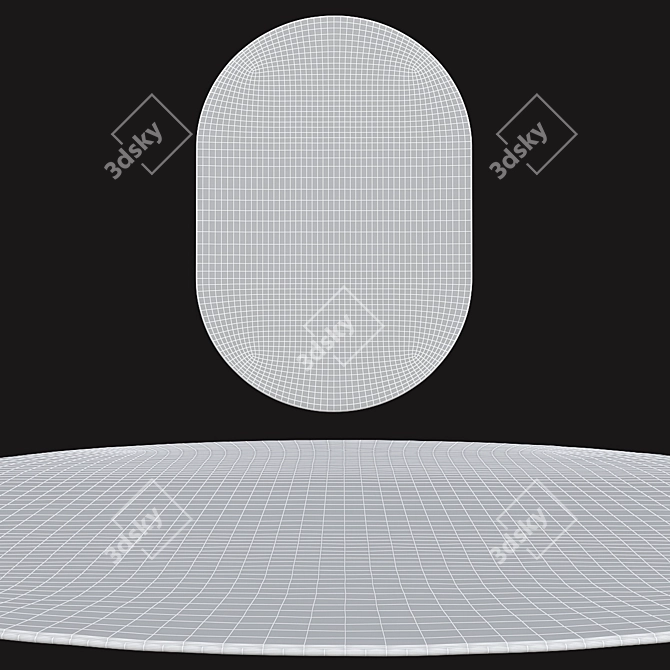 Elegant Oval Rugs | Versatile 3D model image 2