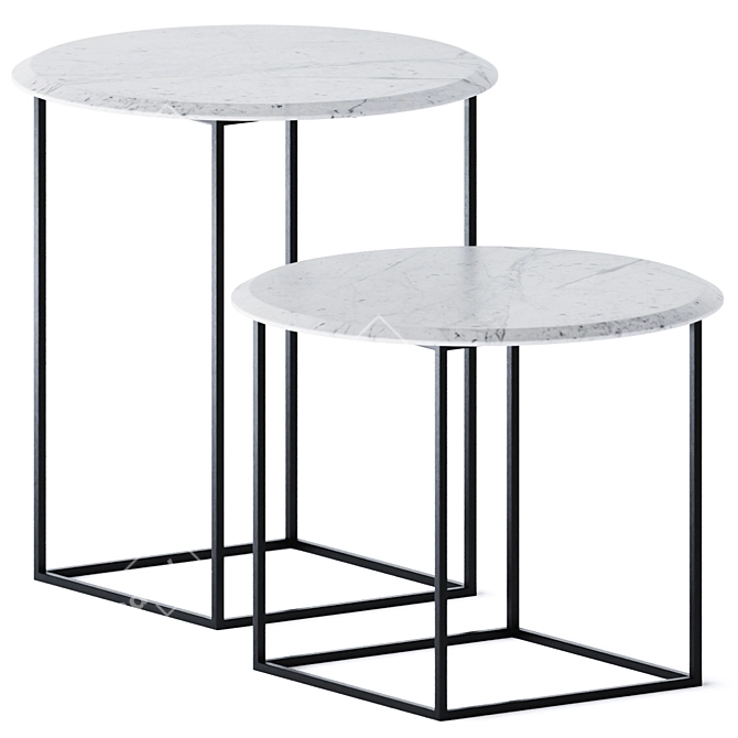 Modern Elegance: MT Coffee Tables Set 3D model image 2