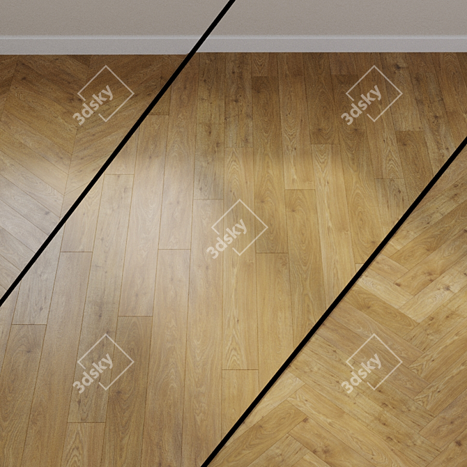 HARO Laminate Floor TRITTY 200 Aqua Sicily Oak 3D model image 1