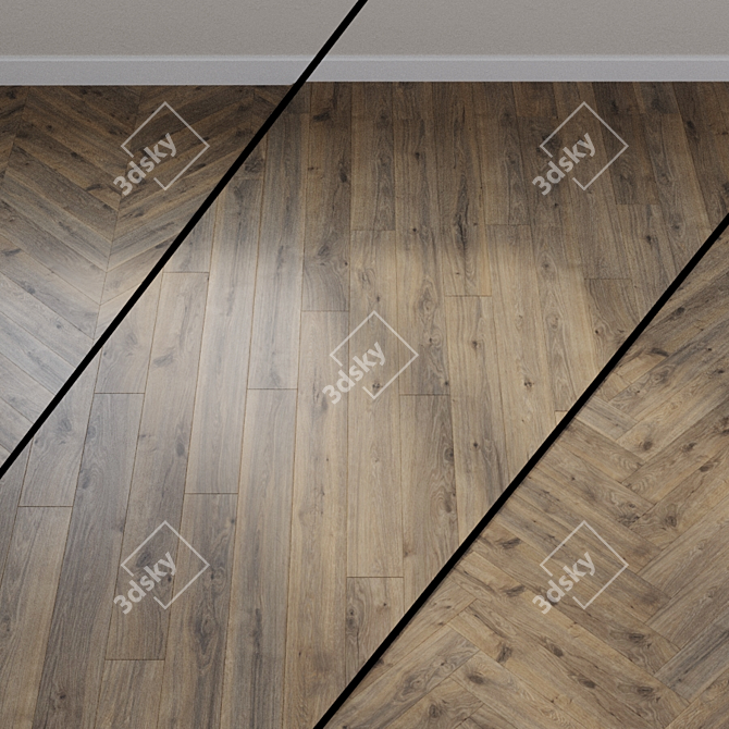 HARO Oak Crown Laminate Flooring 3D model image 1