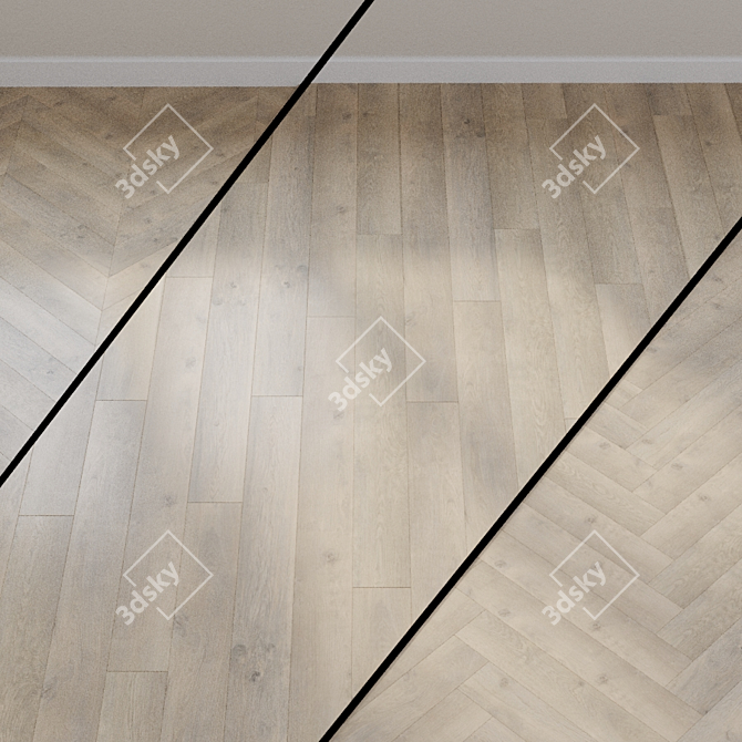 Rustic White Oak Laminate 3D model image 1