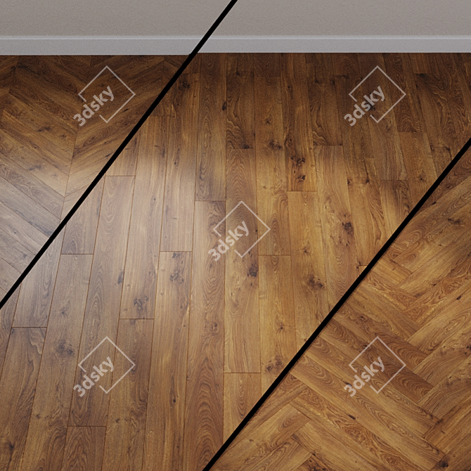 HARO Laminate Flooring TRITTY 90 Alabama Oak 3D model image 1