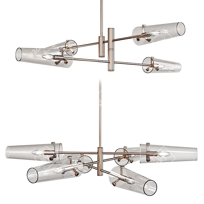 Modern Valante Chandelier: Elegant Lighting Solution 3D model image 1