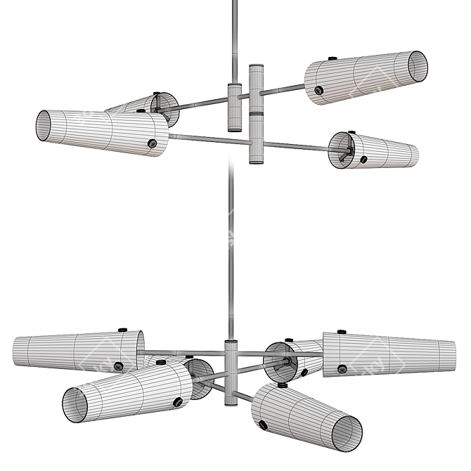 Modern Valante Chandelier: Elegant Lighting Solution 3D model image 2