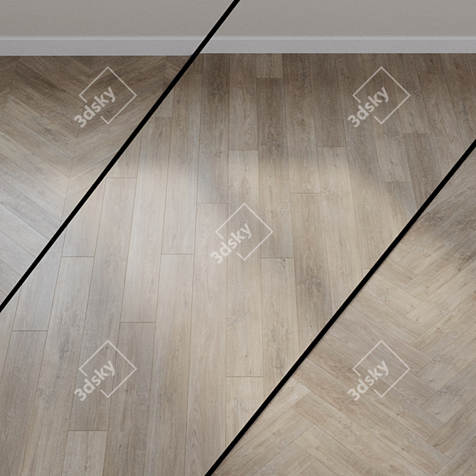 HARO TRITTY 90 Oak Livorno Laminate: Striking & Soft Matt Oak Plank 3D model image 1