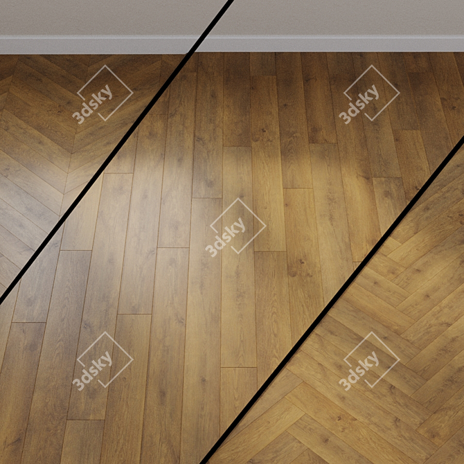 HARO Laminate Flooring TRITTY 100 - Oak Bergamo Nature 3D model image 1