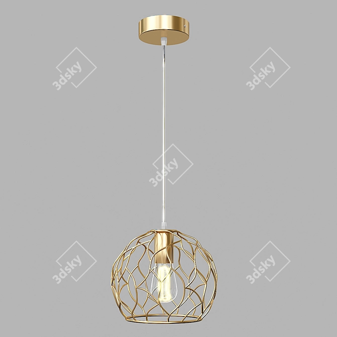 Modern Single Globe Pendant 3D model image 2