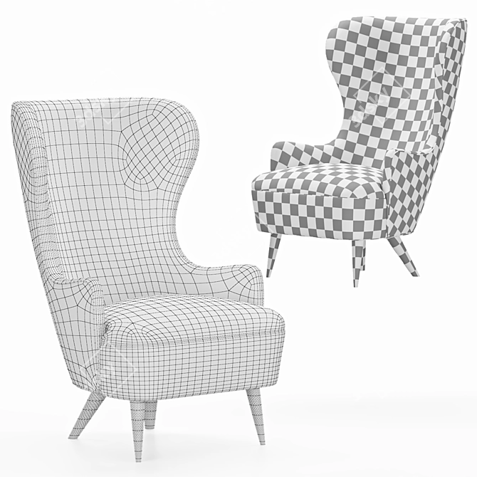 ErgoFlex Mesh Chair 3D model image 4