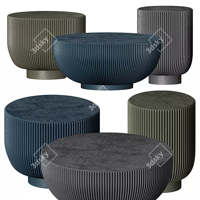 Baxter Juno Concrete Coffee Table 3D model image 2