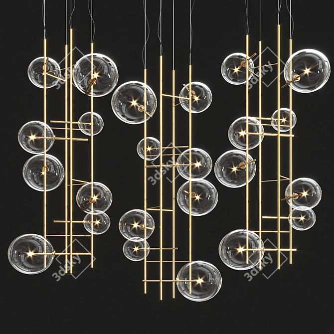 Bolle Tela: Elegant Chandelier by Gallotti & Radice 3D model image 2