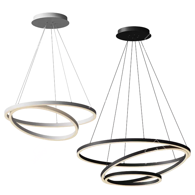 Lunedi Pendant: Elegant and Minimalistic Lighting 3D model image 1