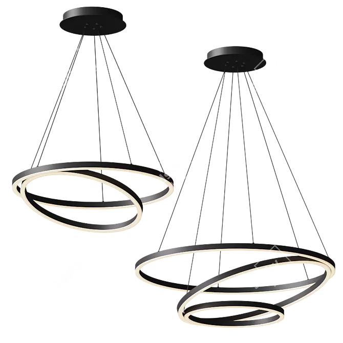 Lunedi Pendant: Elegant and Minimalistic Lighting 3D model image 4