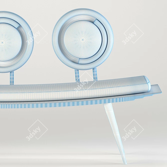 Triple Seat: Architectural Marvel 3D model image 3