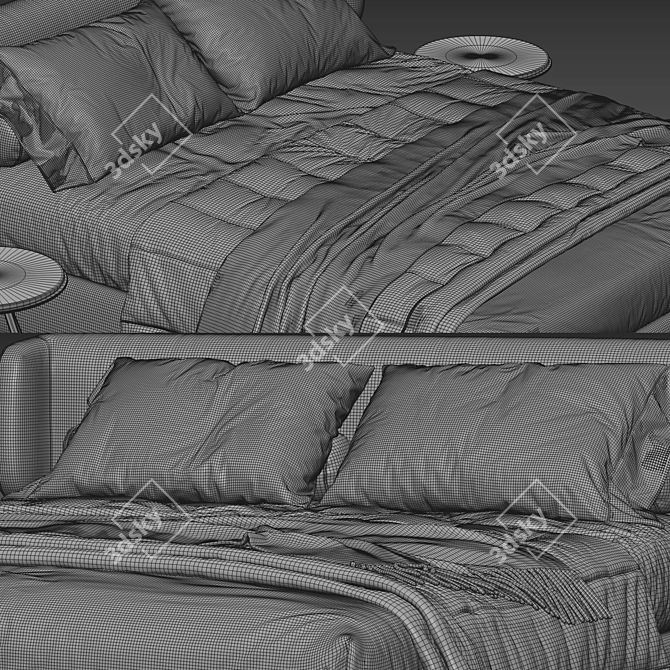 Elegant Ditre Italia Claire Bed 3D model image 3