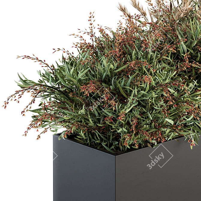 166-Piece Outdoor Plant Set: Plant Box Bush 3D model image 2