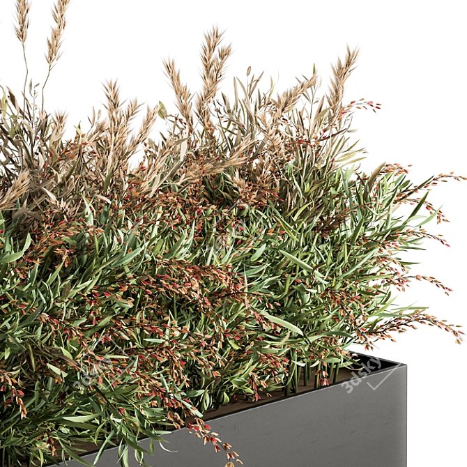 166-Piece Outdoor Plant Set: Plant Box Bush 3D model image 3
