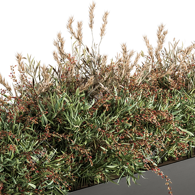 166-Piece Outdoor Plant Set: Plant Box Bush 3D model image 4