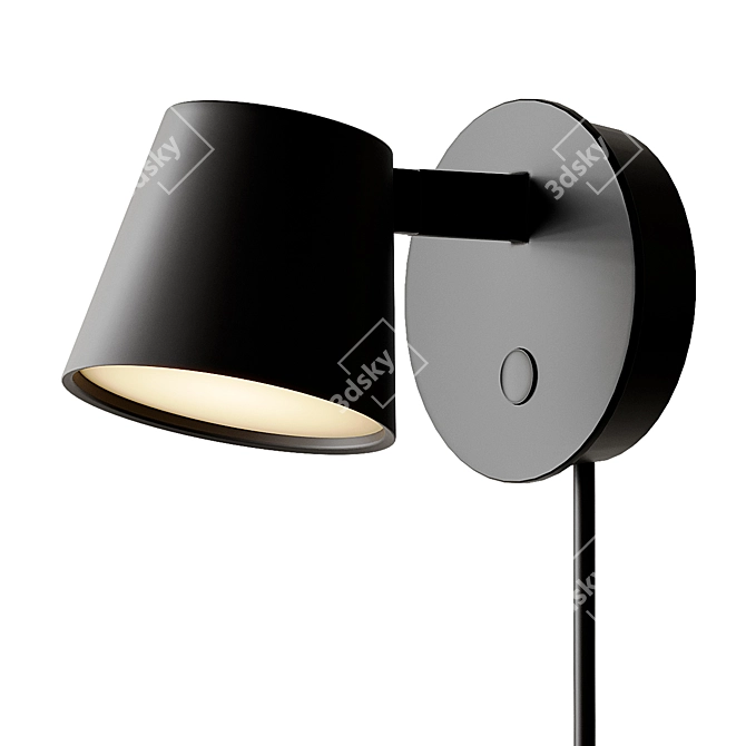 Sleek Tip Wall Lamp 3D model image 1