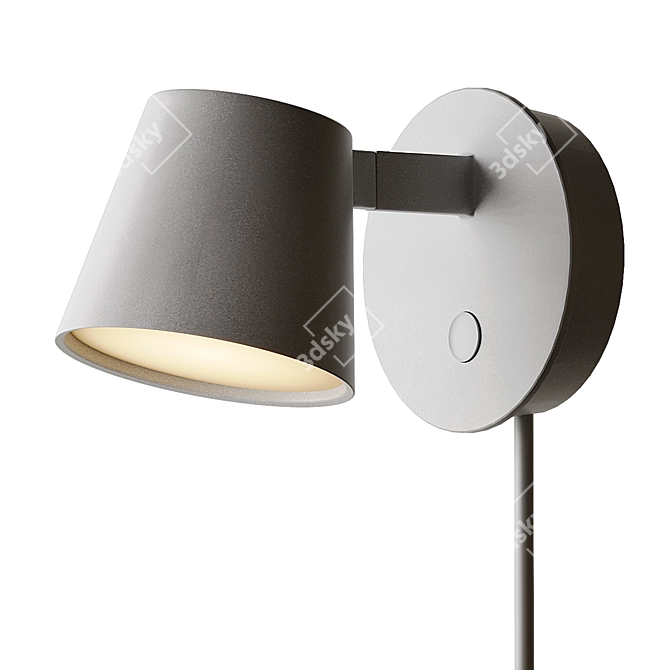 Sleek Tip Wall Lamp 3D model image 2