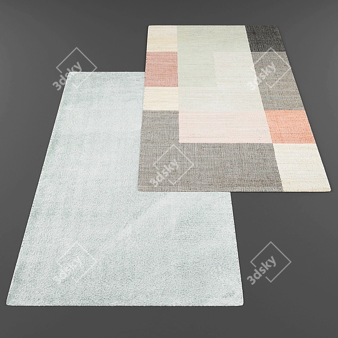 Modern Style Rugs Set 3D model image 2