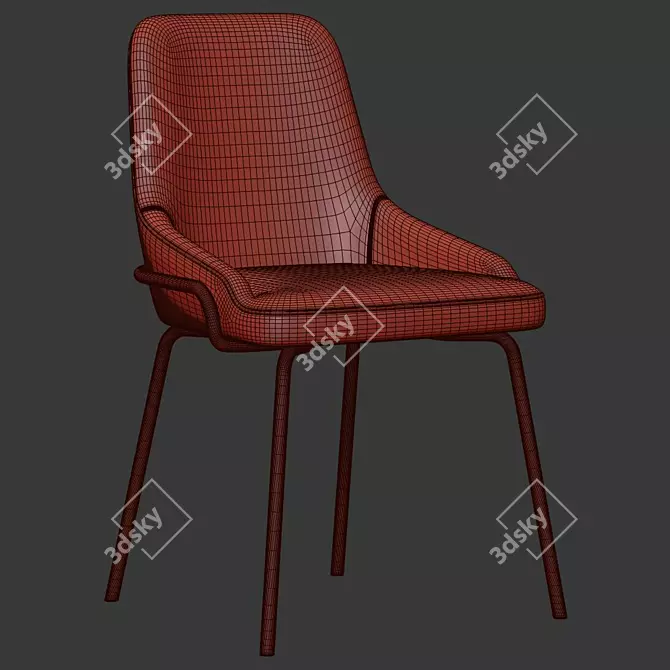 Regal Queen Side Chair 3D model image 5