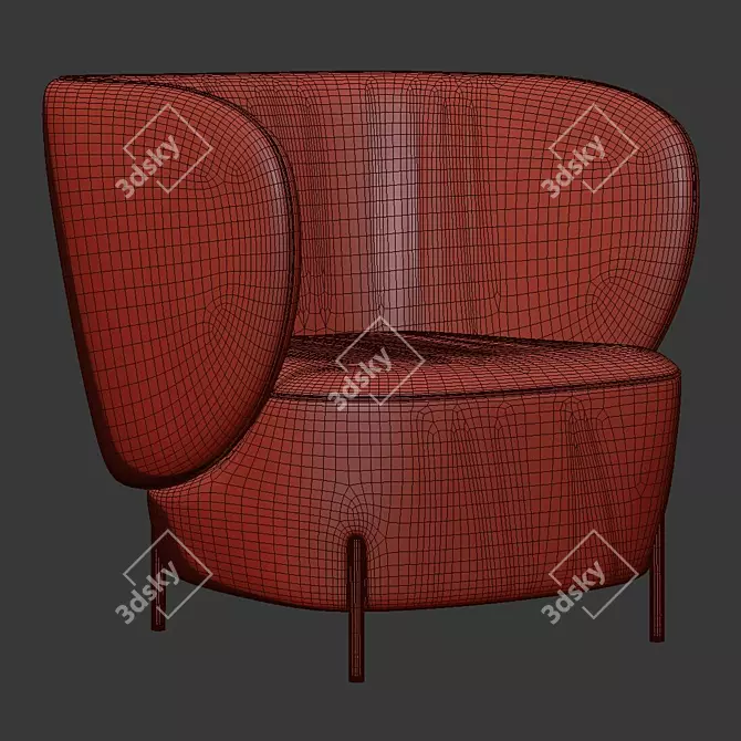 Elegant Labimba Chair 3D model image 5